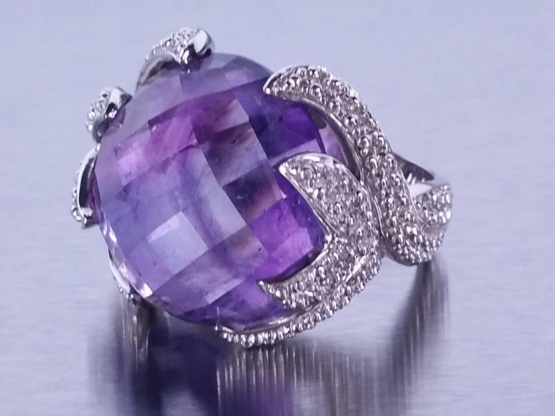 lot 57 image: Amethyst Dinner Ring
