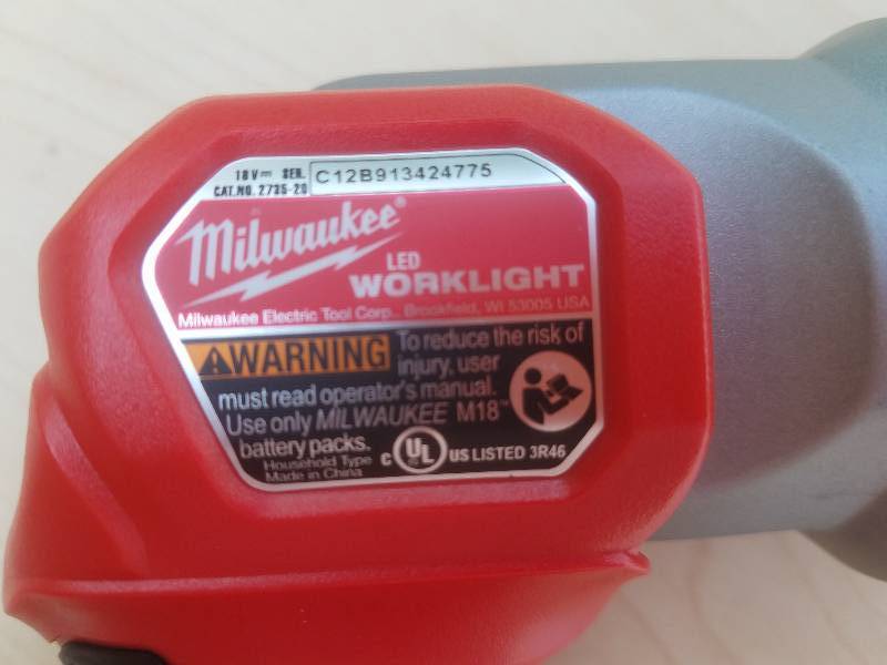 lot 39 image: Milwaukee Worklight