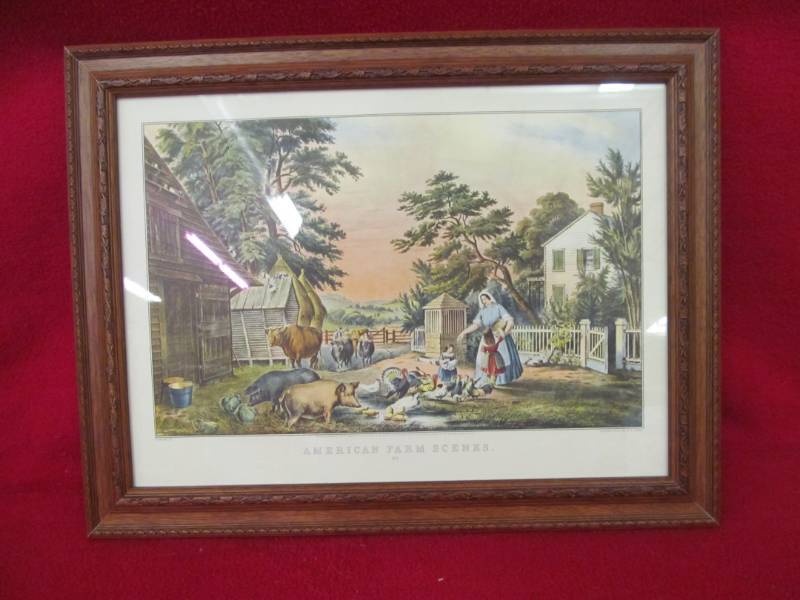 vintage Currier and Ives print