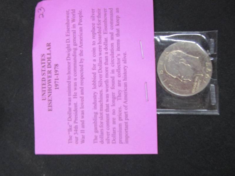 lot 2 image: 3 Eisenhower Dollars