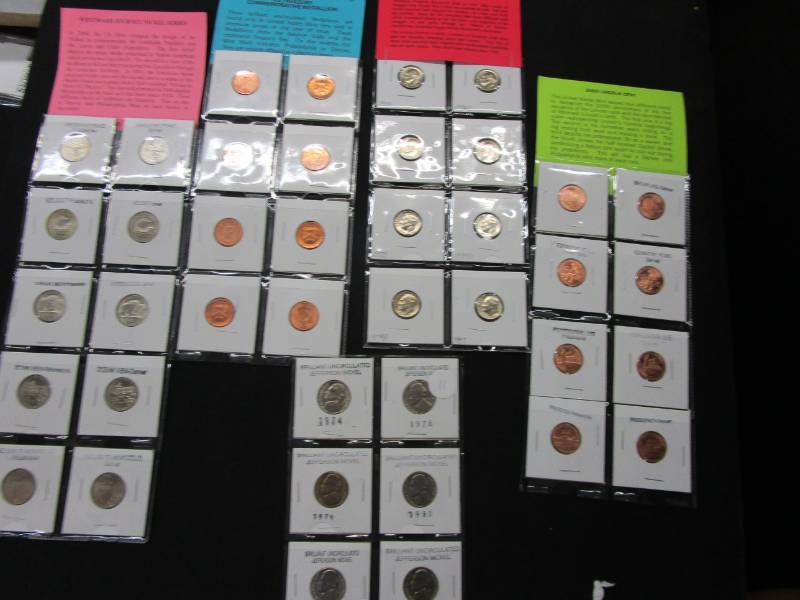 lot 11 image: Uncirculated 5 Cent, 10 Cent, 1 Cent, and Westwares 5 Cent and Mint Medallions