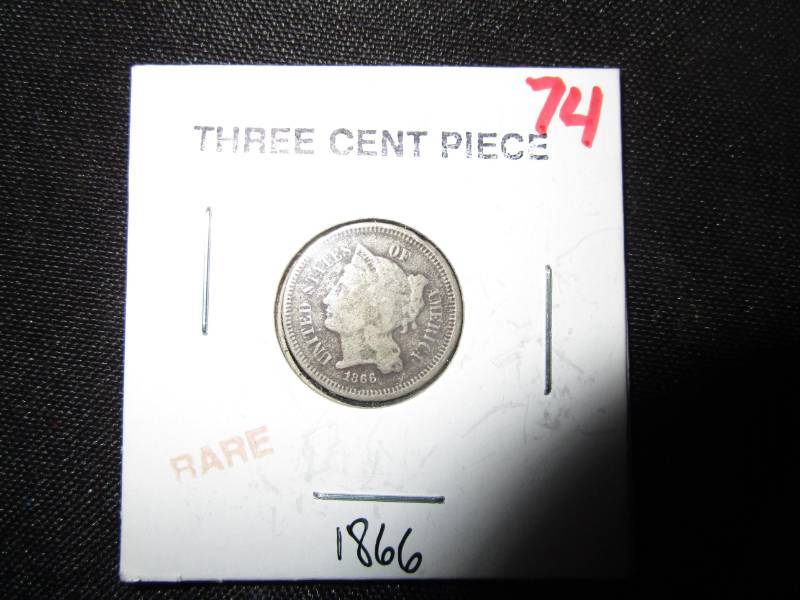 lot 18 image: 1866 3 Cent Piece