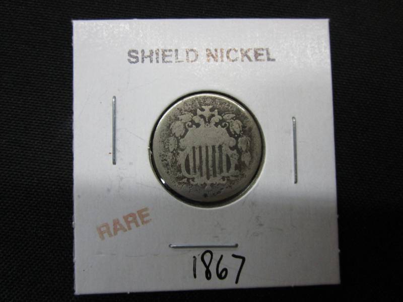 lot 21 image: 1867 Shield Nickle