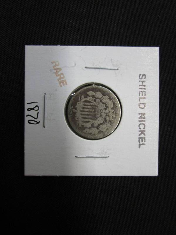 lot 22 image: 1870 Shield Nickle