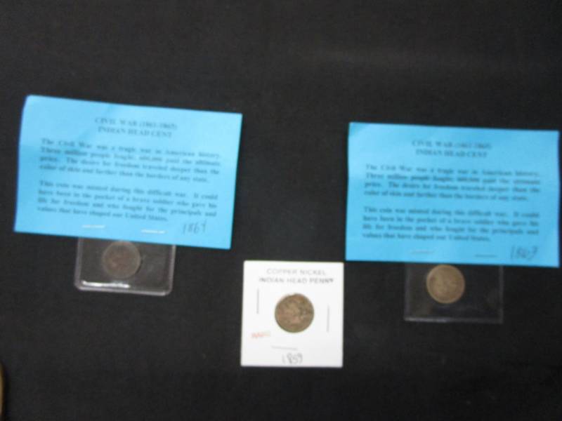 lot 29 image: 1859, 1863 and 1864 I.H. Cents