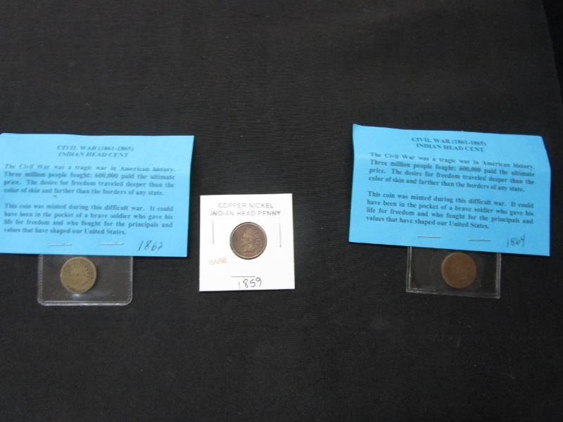 lot 30 image: 1859, 1862 and 1864 I.H. Cents