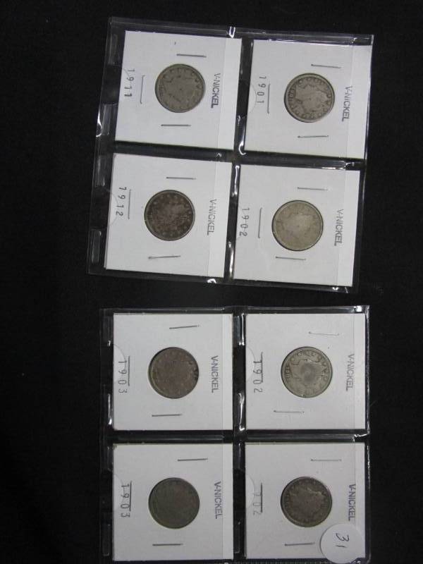 lot 31 image: 8 V Nickles