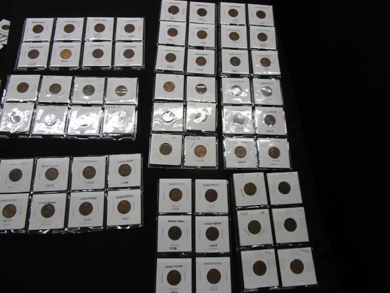 lot 40 image: 60 Wheat Cents