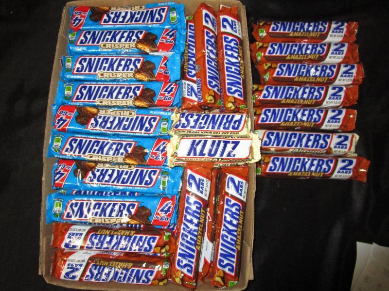 lot 78 image: 42 Bars, combination of Snickers Crispers and Snickers Hazelnut and Snickers Almond ( King Size- 2 Bars in Some)