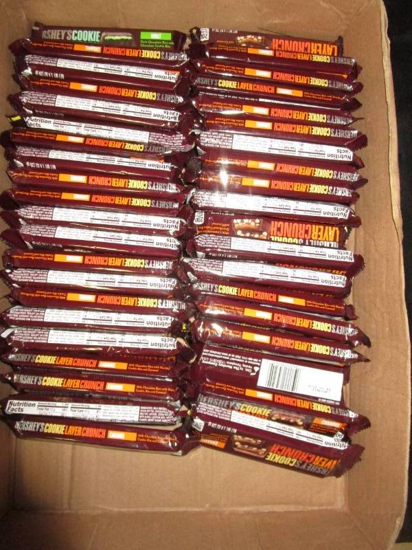 lot 87 image: 40 Hershey Cookie Layer crunch two kinds - Caramel and  there is only 1 Mint