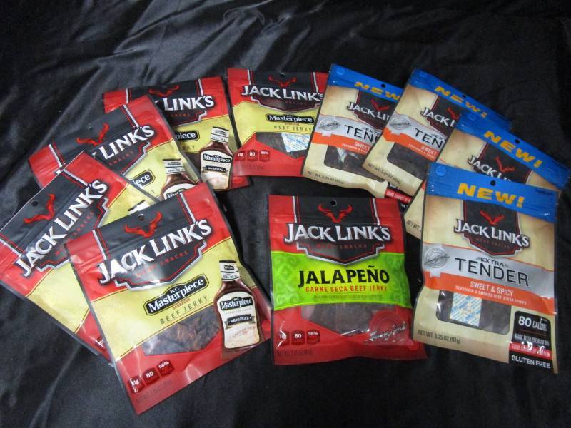 lot 117 image: 10 Various size and flavor Beef Jerkey