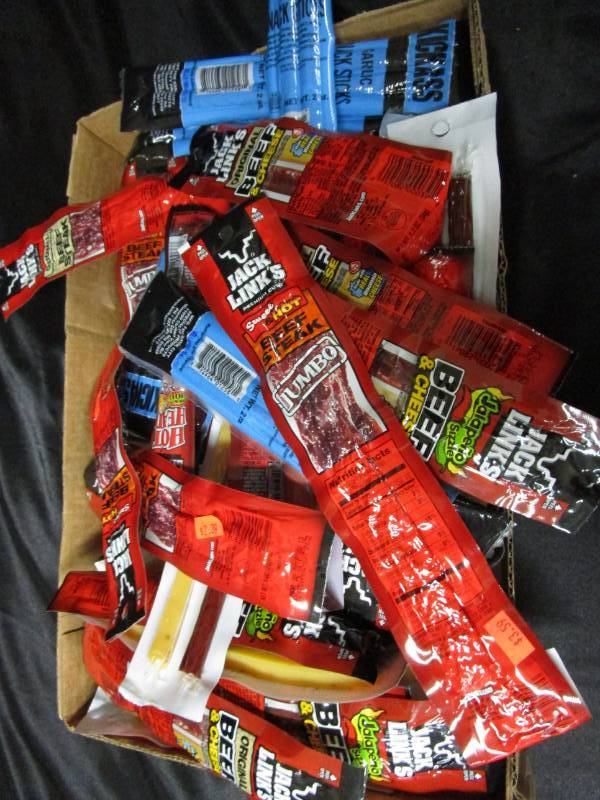 lot 127 image: 40 Packs Of Jerkey Various Size and Flavors