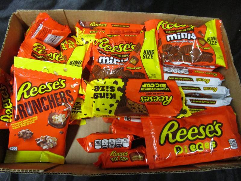lot 130 image: 40 Various Flavor and Sized Reeses
