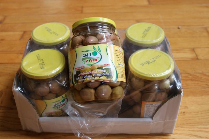 lot 2 image: Zain Natural Whole Green Olives, ca...