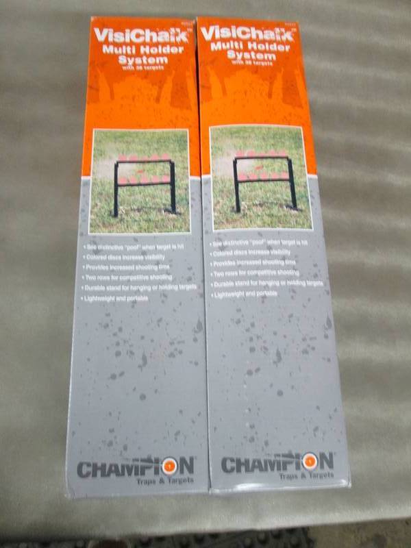 lot 300 image: Case of 8 Champion VisiChalk Multi Target Holder System