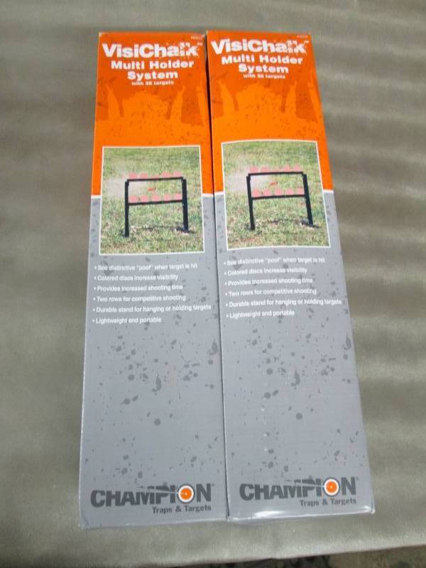 lot 302 image: Case of 8 Champion VisiChalk Multi Target Holder System