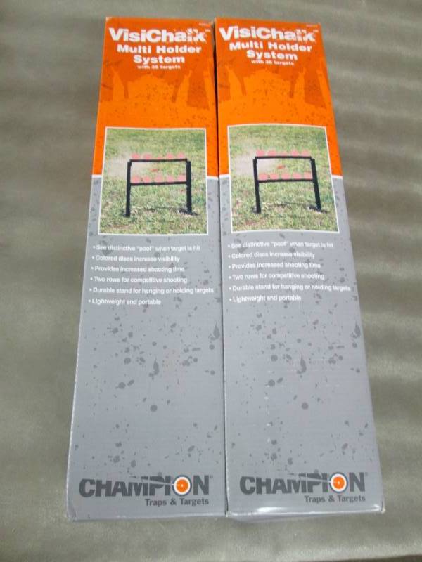 lot 303 image: Case of 8 Champion VisiChalk Multi Target Holder System
