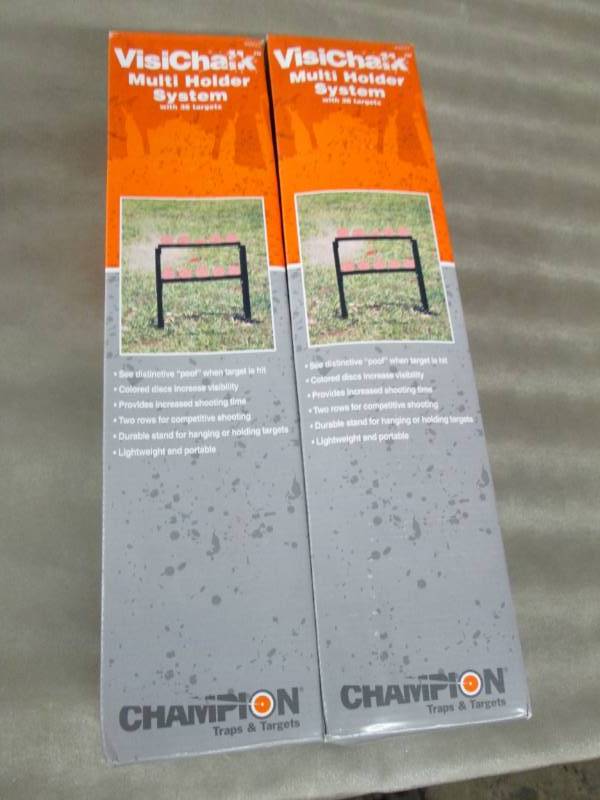 lot 306 image: Case of 8 Champion VisiChalk Multi Target Holder System
