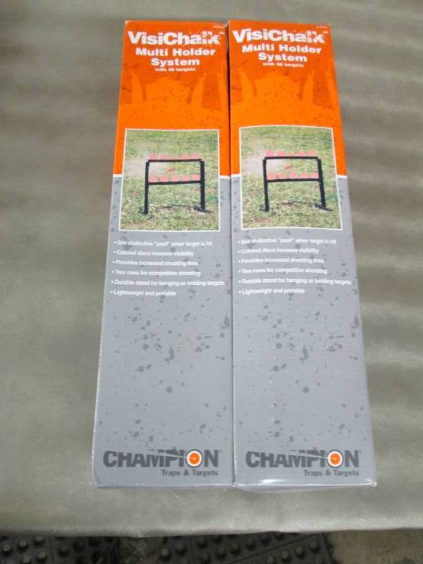 lot 308 image: Case of 8 Champion VisiChalk Multi Target Holder System