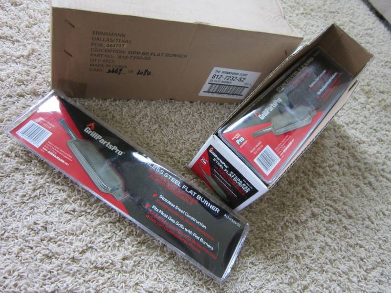 lot 213 image: Case of 6 new Brinkmann Grill Replacement Burners for gas grills