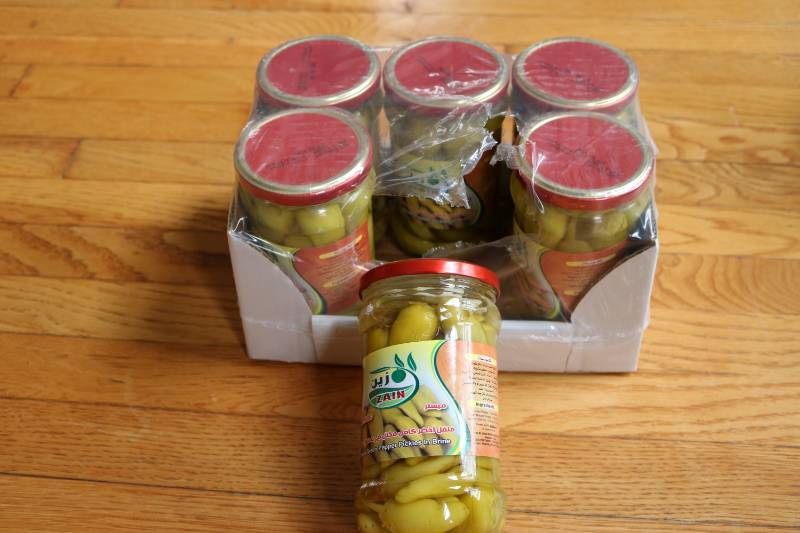 lot 113 image: Green Pepper Pickles in Brine, case...