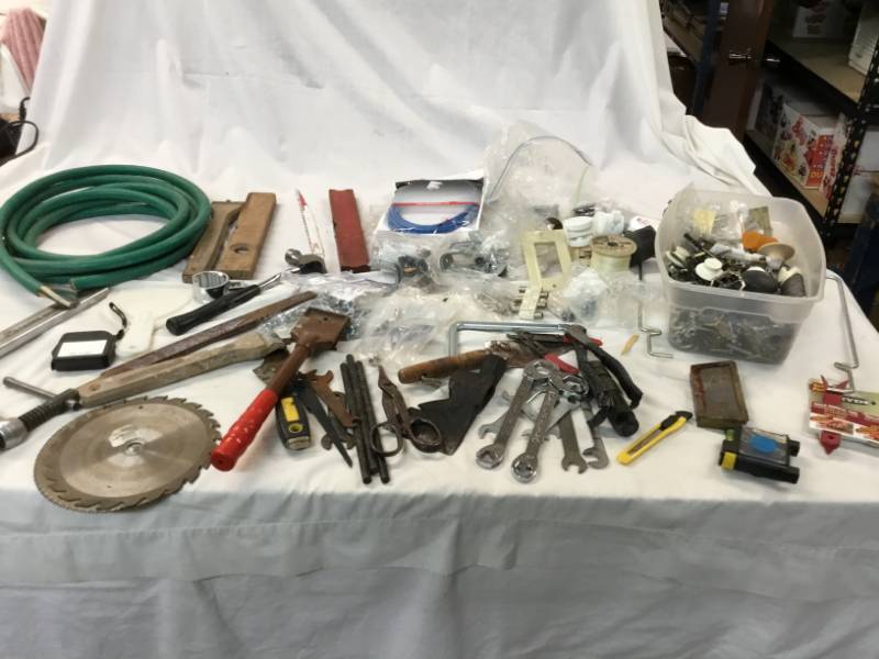 Garage Lot - Tools, Hardware, Cable, Garden Shovel, Saw Blades, ECT.