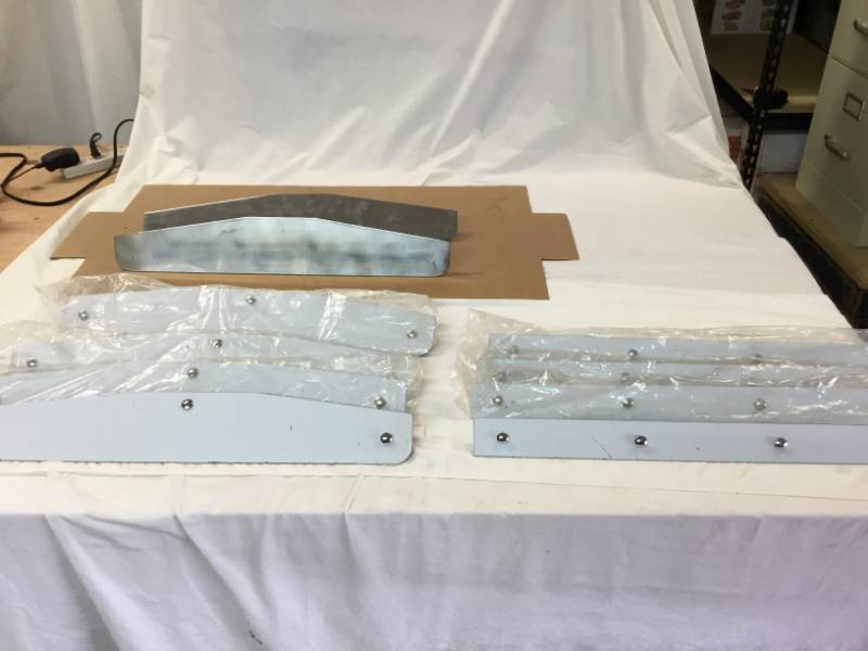 4 Straight and 2 Flat and 4 with bolts showing Chrome pieces.