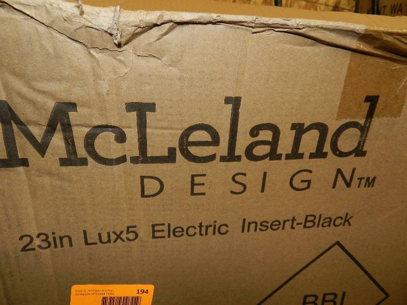 lot 194 image: MCLELAND DESIGN FIREPLACE INSERT
