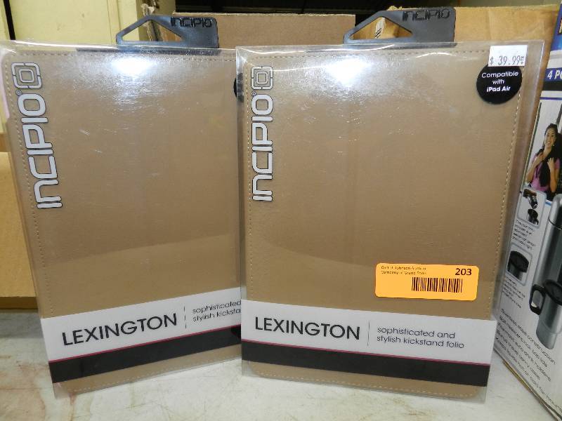 lot 203 image: TWO LEXINGTON IPAD AIR FOLIO, RETAIL $39.99 EACH