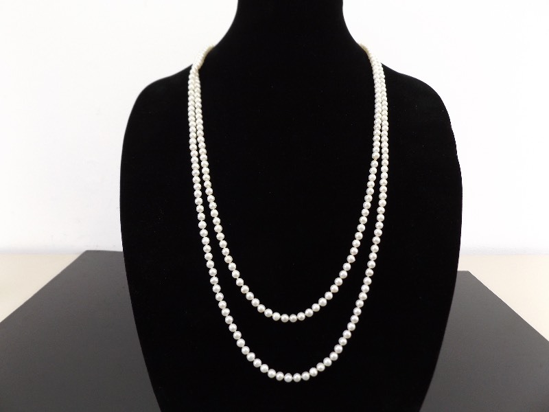 lot 24 image: 62 Cultured Pearl Necklace