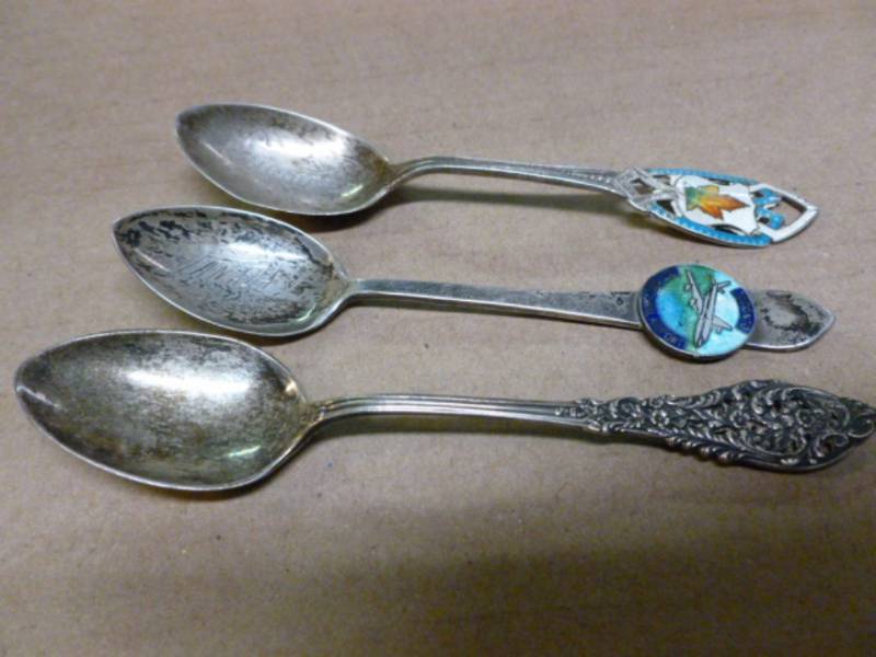 lot 86 image: Vintage Sterling Spoons
