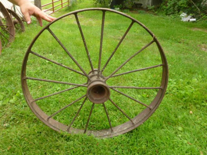lot 110 image: Antique Steel Wheel