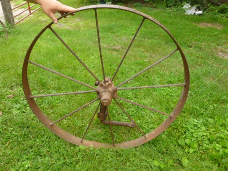 lot 111 image: Antique Steel Wheel