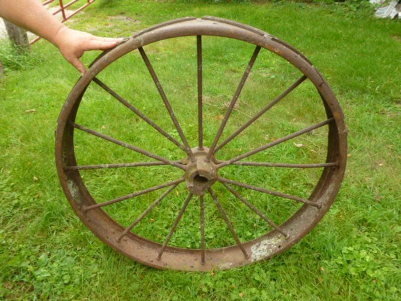 lot 112 image: Antique Steel Wheel