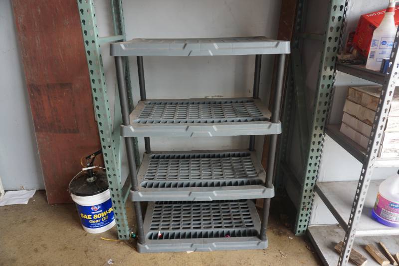lot 124 image: Plastic Shelving Unit