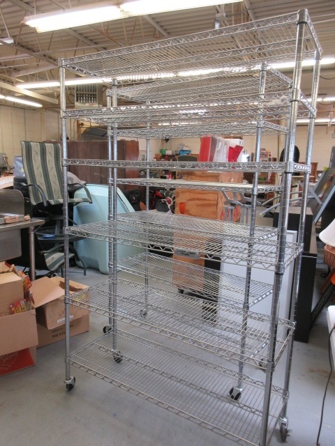 ROLLING METRO STYLE SHELVING UNITS