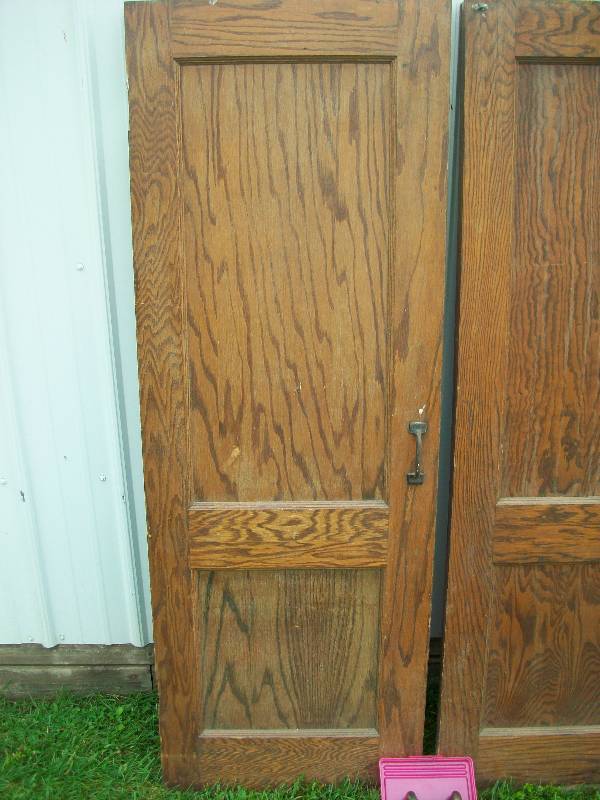 lot 80 image: Wood Doors With Hardware