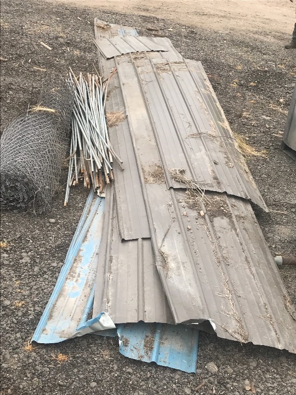 lot 41 image: Tin Roofing  Siding, Conduit, Chain-Link Fence