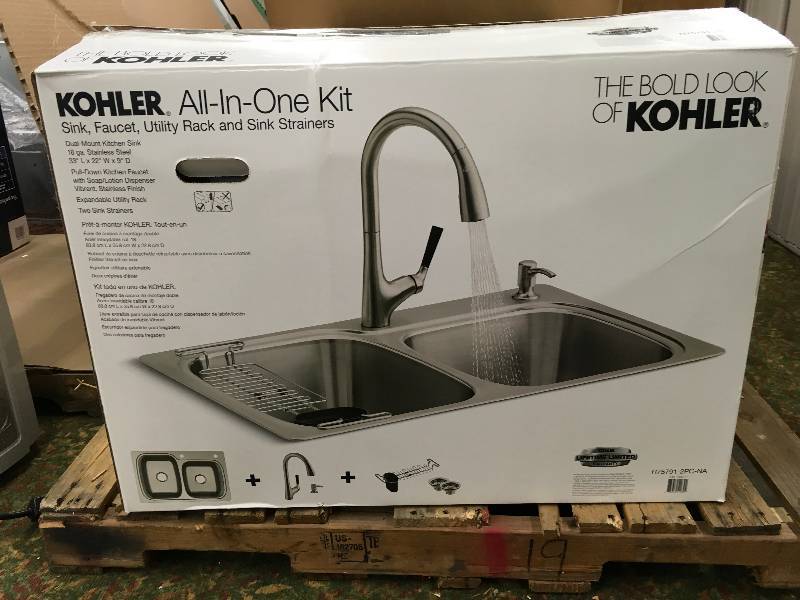 Kohler Stainless Steel SinkFaucet, Retail $279.99