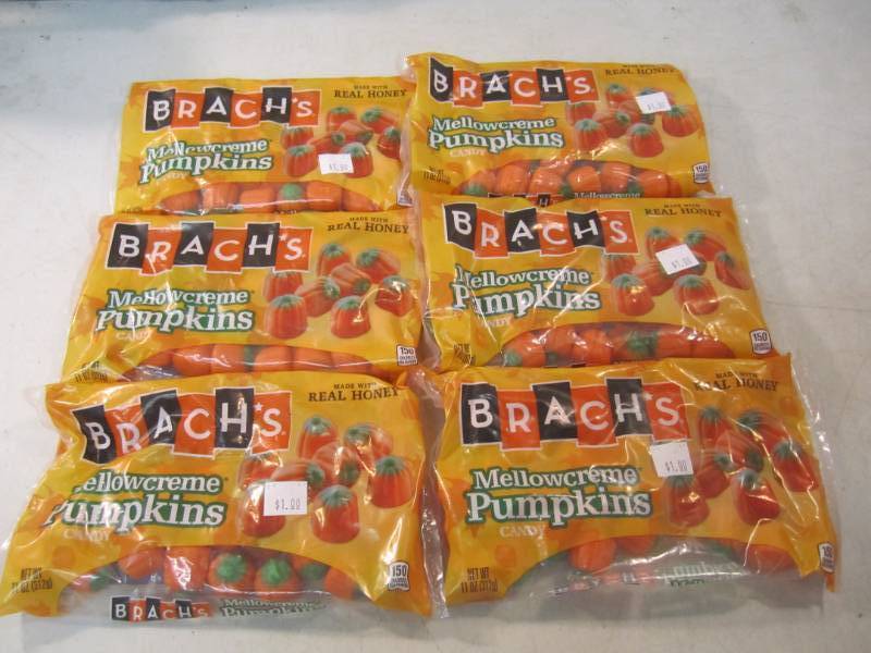 6 Bags of Brachs Mellowcreme Pumpki...