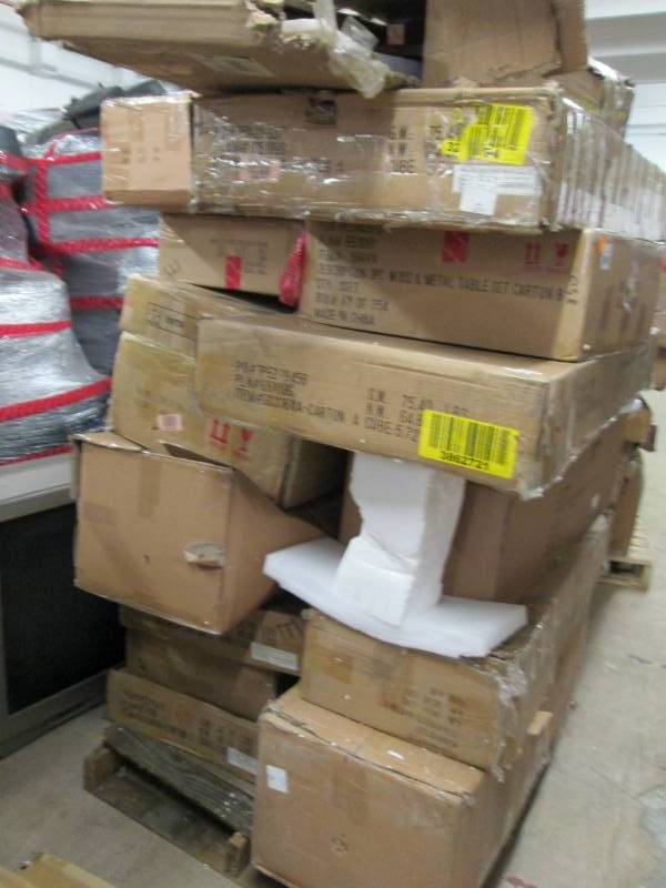 lot 21 image: Pallet of Furniture Damaged or Mis...