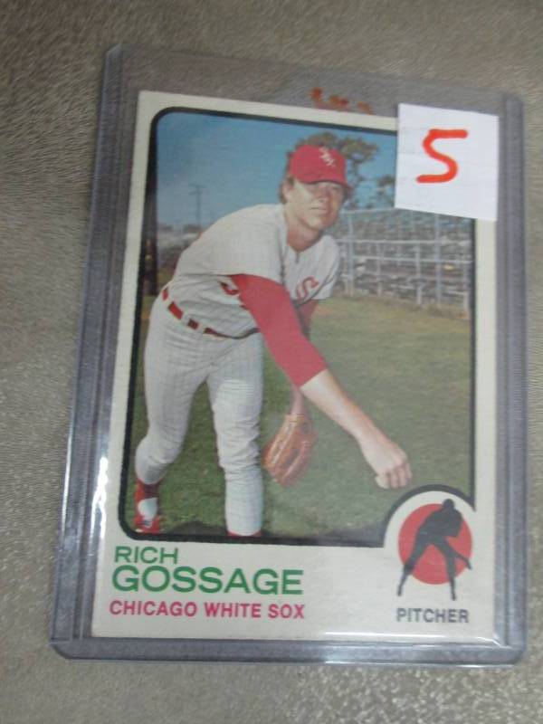 lot 105 image: 1973 Topps Rich Gossage Rookie Card...