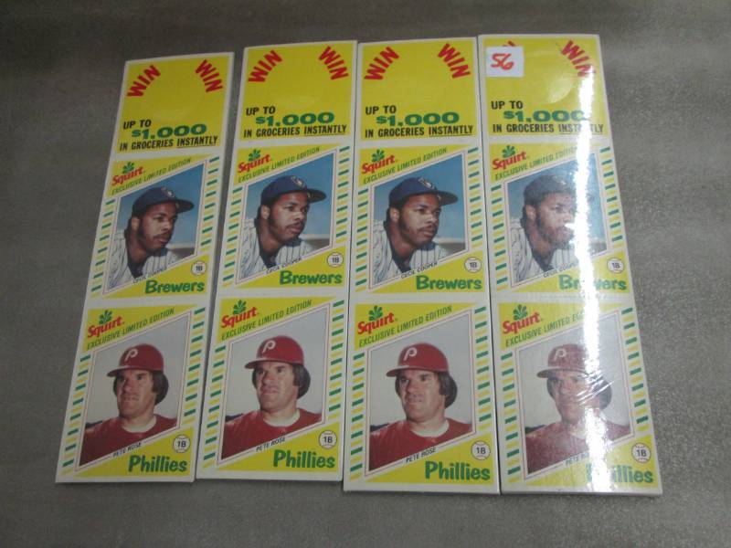 lot 156 image: 4- 1982 Squirt Baseball Sets...