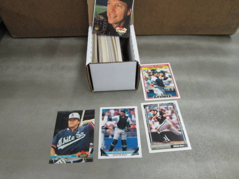 lot 158 image: 100 Carlton Fisk Cards...