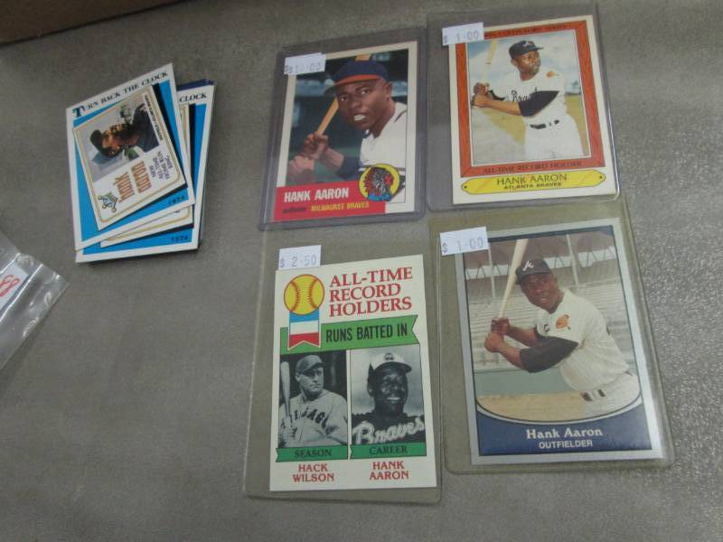 lot 188 image: Hank Aaron Cards...