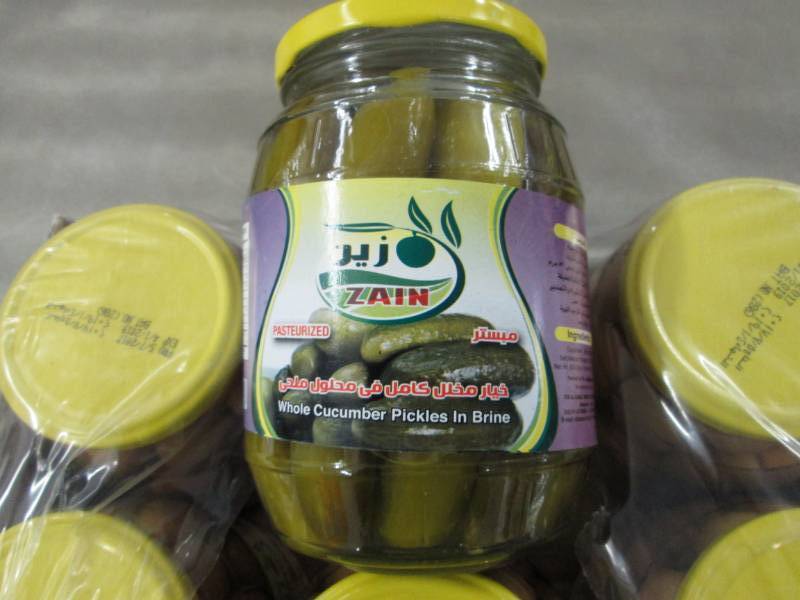 lot 318 image: Case of 6 Jars Zain Whole Cucumber ...