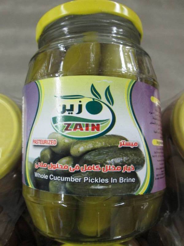 lot 324 image: Case of 6 Jars Zain Whole Cucumber ...