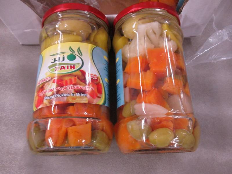 lot 347 image: Case of 6 Jars Zain Mixed Pickles i...