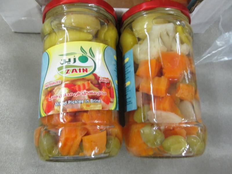 lot 348 image: Case of 6 Jars Zain Mixed Pickles i...