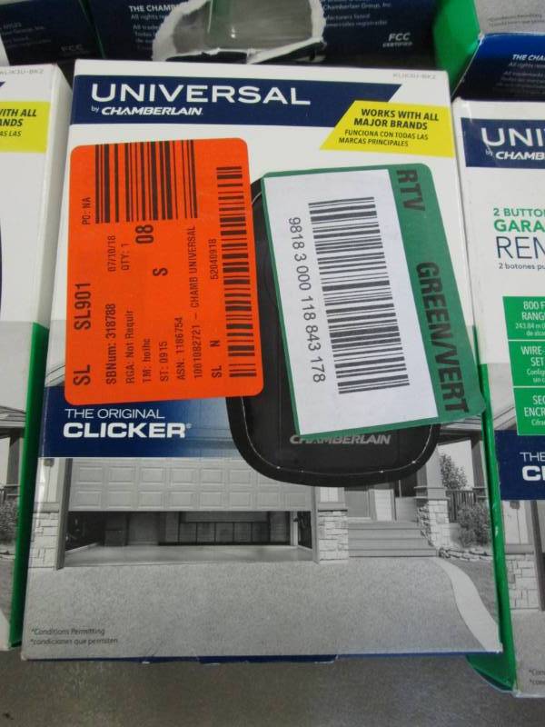 lot 365 image: Chamberlain Clicker Black Universal...